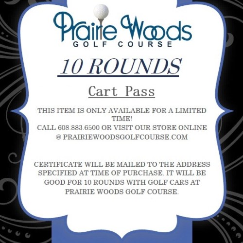 10 Prepaid Rounds - Cart Included